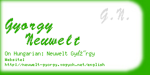 gyorgy neuwelt business card